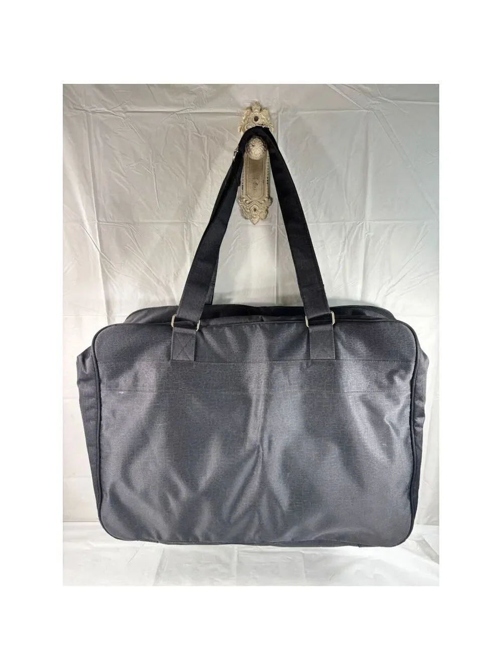 Carlos Falchi Sport Black travel tote bay overnight weekender